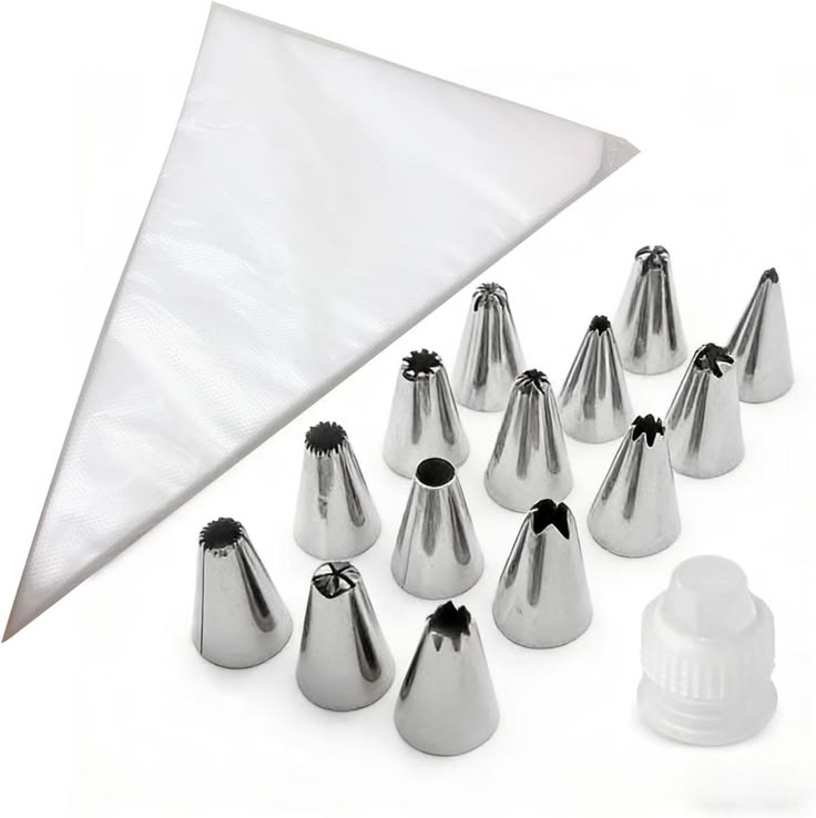Piping Bag & Nozzle Set 7Piece Cake Decorating Essentials - Bakers Prep