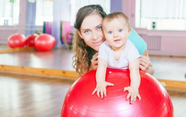 Red Gym Ball With Pump