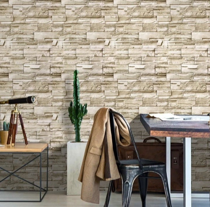 Brown Vinyl Home Decor Self Adhesive Wallpaper