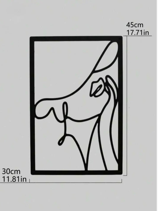1pc Black Metal Wall Decoration