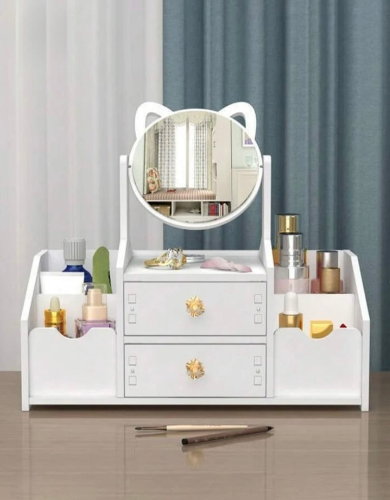 1pc Mirror Decor Cosmetic Storage Box