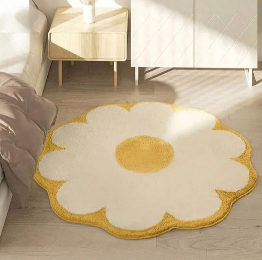 1pc Fluffy Soft Flower Area Rug
