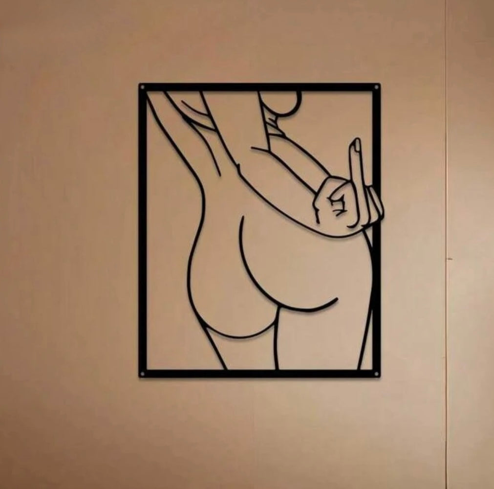 1pc Girl-Themed Metal Wall Decor