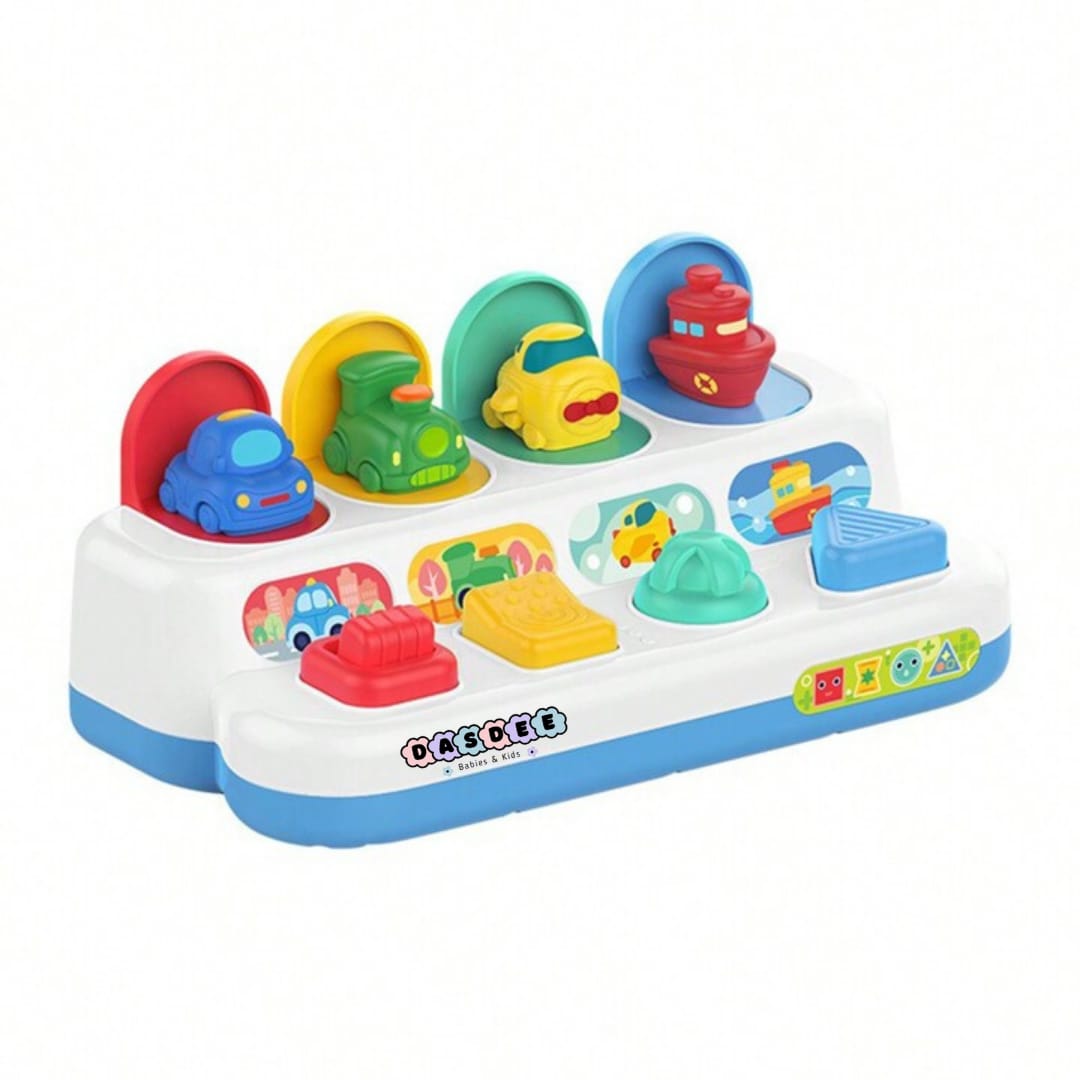 Pop-Up Travel Tots - Cause and Effect Transport Colour Toy - Baby and Toddler