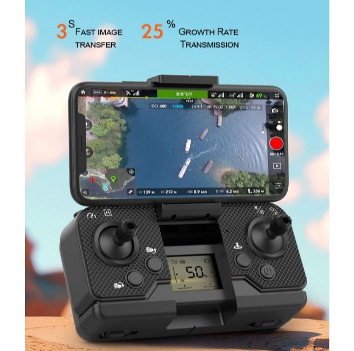 HD Aerial Drone with Brushless Motor-GPS +Optical Flow Positioning,3-Camera