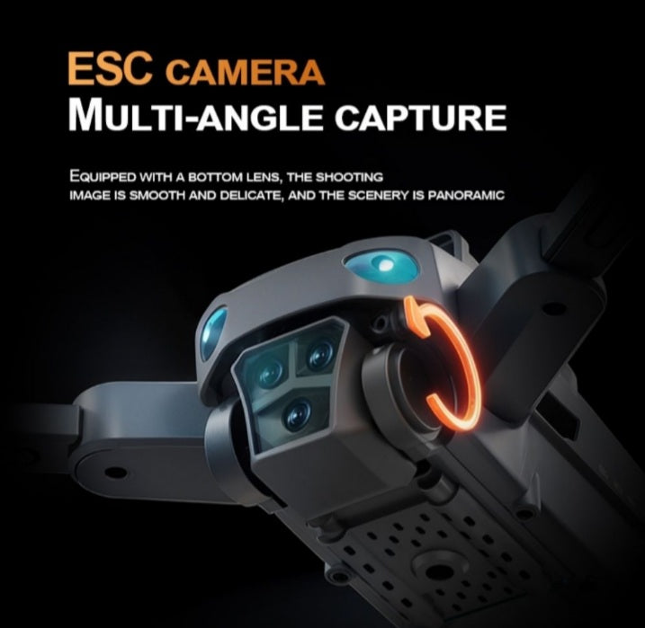 HD Aerial Drone with Brushless Motor-GPS +Optical Flow Positioning,3-Camera