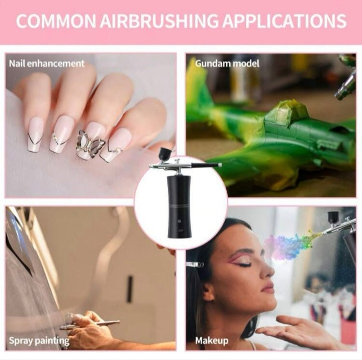 Portable Airbrush Compressor Kit, Ideal For Nails, Art, Cake & Makeup