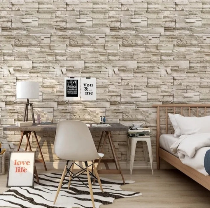 Brown Vinyl Home Decor Self Adhesive Wallpaper
