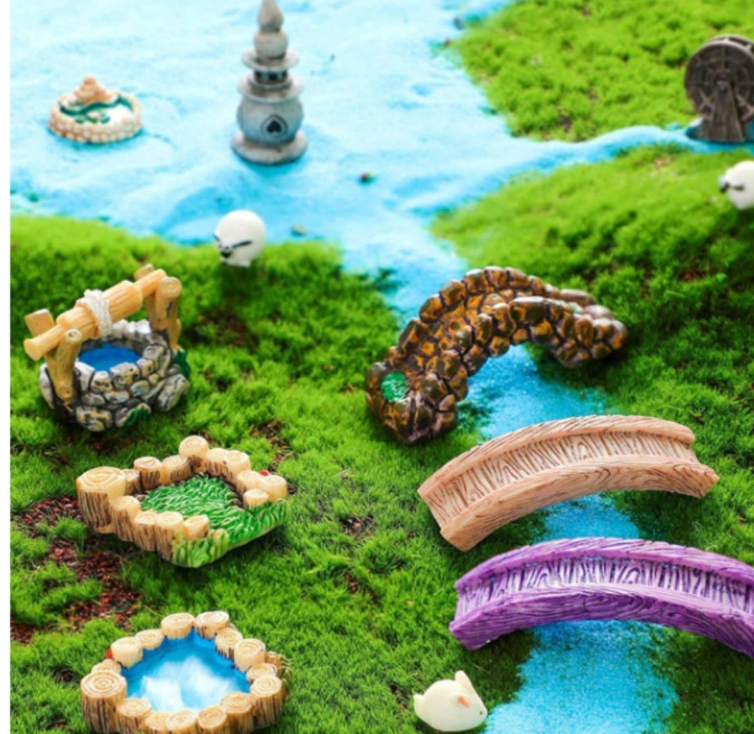 12 Piece Resin Fairy Garden Accessory Kit