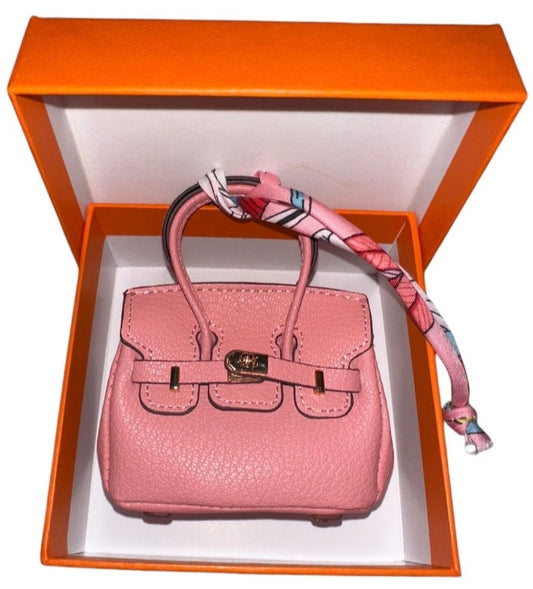 Mini Birkin-Inspired Handbag Charm Accessory with Gift Box
