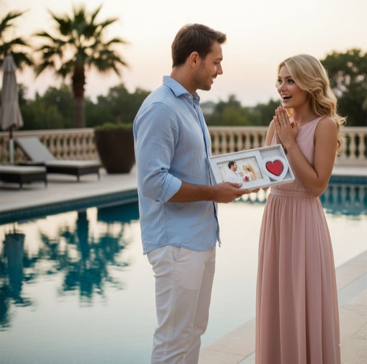 Romantic Heart Photo Frame - Perfect Valentine's Gift