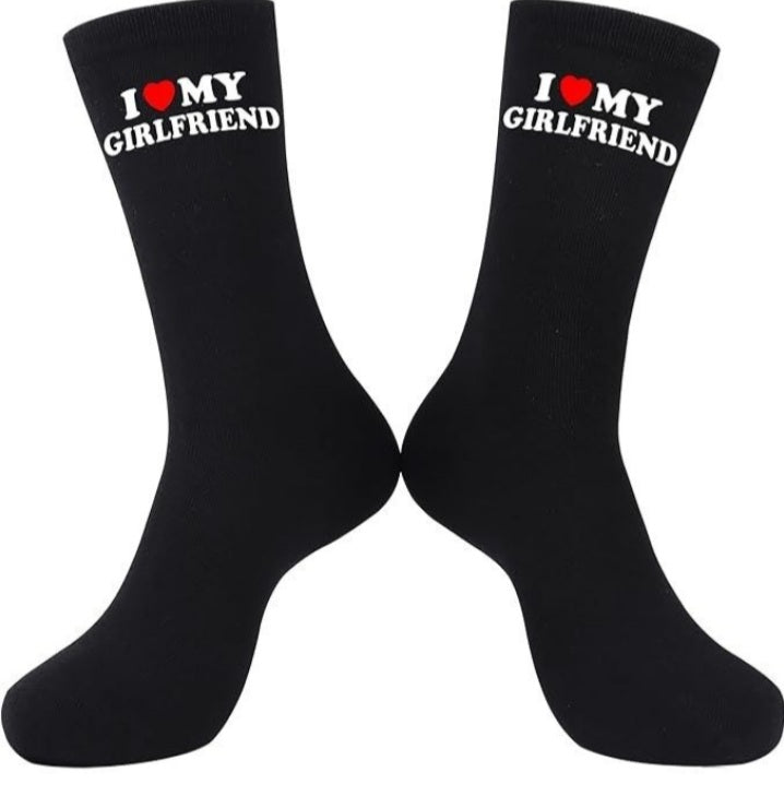 I Love My Girl friend Socks, Gift Anniversay, Valentine's Day, Christmas