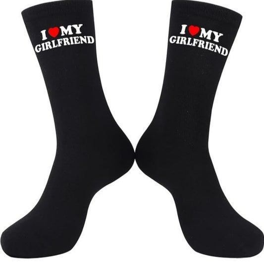 I Love My Girl friend Socks, Gift Anniversay, Valentine's Day, Christmas