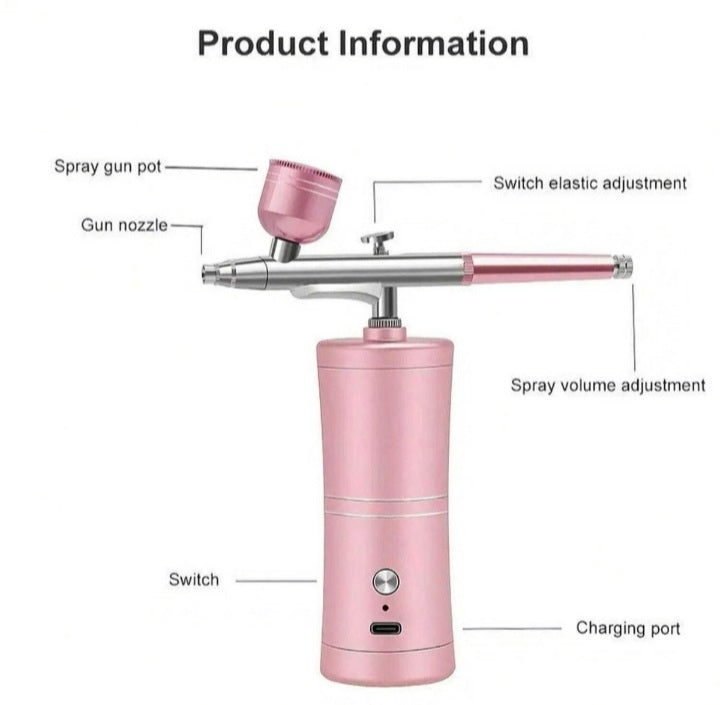 Portable Airbrush Compressor Kit, Ideal For Nails, Art, Cake & Makeup