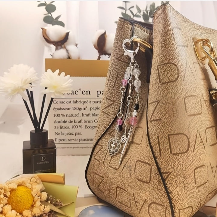 Y2K Keychain Accessories Heart Butterfly for Keys Bags