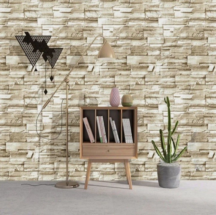 Brown Vinyl Home Decor Self Adhesive Wallpaper