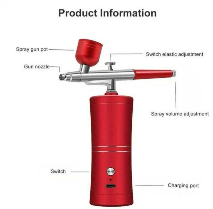 Portable Airbrush Compressor Kit, Ideal For Nails, Art, Cake & Makeup