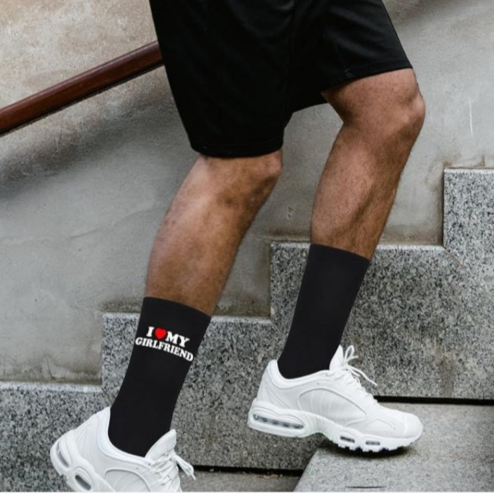 I Love My Girl friend Socks, Gift Anniversay, Valentine's Day, Christmas